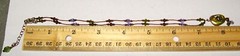 ARTISAN MADE COPPER WIRE and GOLD & LAVENDER GLASS BEADS PENDANT NECKLACE – 16″