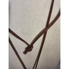 A Wood Disc Necklace With Owl Motif Leather Cord Whimsical Nature Inspired