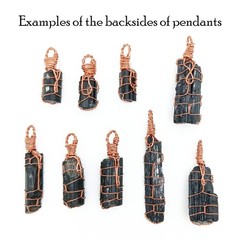 Raw Black Tourmaline Crystal Pendant Necklace, Copper Wire-Wrapped, Handmade