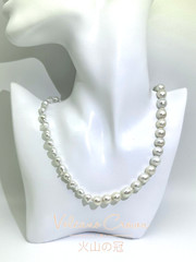 6.5mm and 10mm White baroque freshwater pearl necklace