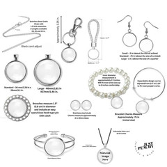 Love Quote Middle of my Chaos Word Art Silver Jewelry Necklace Set