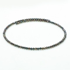 Natural Black Spinel Gemstone Faceted Beaded Bangle Single or 6 Layer Bracelet