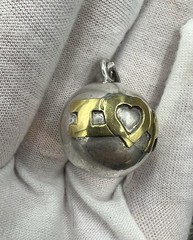 Vintage Sterling Silver 925 I Love You Harmony Ball Angel Caller Chime Pendant