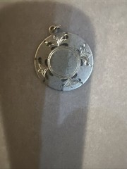 Sterling LOCKET PENDANT SILVER VINTAGE CHARM Costume Jewelry ￼ 1509