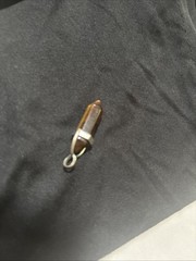 Potentially Sterling Silver Tiger’s Eye Double Point Pendant Brown Gold Striped