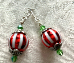 Holiday CHRISTMAS BULB Handmade Earrings New Never Worn