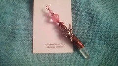 FAIRY Fairies Glass CHERRY QUARTZ Genuine Lemurian Crystal Point PENDANT Wand P