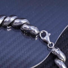 8” 10mm, Vintage Italian sterling silver tennis bracelet, 925 San Marco chain