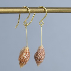 Handmade Tiny Sea Shell Pierced Earrings New Cute Summer Casual Japan Japanese