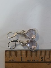 Amethyst Sterling Silver Dangle Earrings Handmade Nature-Inspired 925 Jewelry