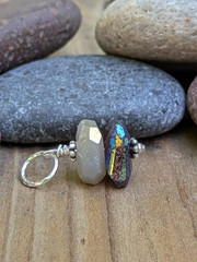 Mystic Garnet and Sterling Silver Pendant