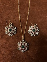 Christmas Jewelry Lot C – Simulated Emeralds, Rubies, And Diamonds