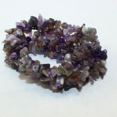Natural Amethyst Gemstone Bead Fashion Bracelet Purple Reiki Heal Stone Jewelry
