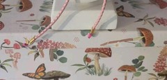 Handmade Hand-Painted Kewpie Cowboy Bolo Tie – Blue & Pink – Western Kitsch Art