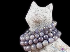 IOLITE Crystal Bracelet – Round Beads – Beaded Handmade Healing Jewelry, E1621