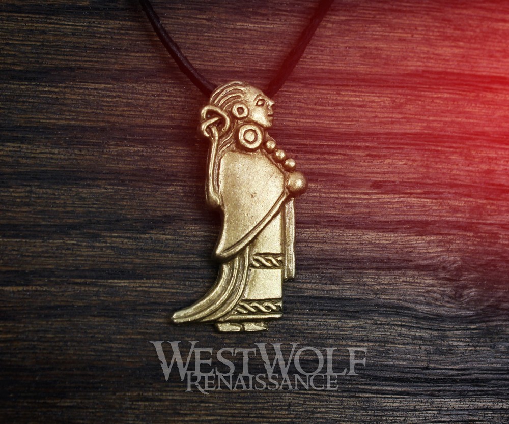 Viking Bronze Valkyrie Pendant — Norse/Medieval/Woman/Warrior/Lagertha/Jewelry