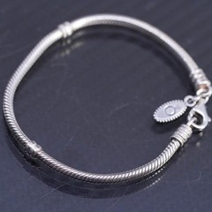 6.5” 3mm, vintage Pandora ALE sterling silver 925 handmade snake chain bracelet