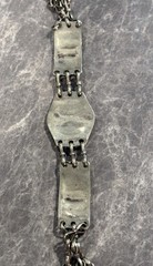 Vintage Traditional Afghan Tribal Lapis Lazuli Bracelet Afghan Silver Artisan 8”