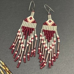 Beaded Fringe Chandelier Earrings Handmade 3 Variations Boho Cowgirl Southwest