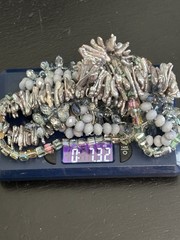 Multi Strand Biwa Stick Pearl Beaded Necklace