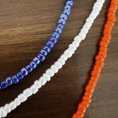 Handmade glass seed bead layering necklace & bracelet jewelry set coastal beach