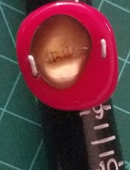 Sobral Lucite Resin Plastic Red Bead Wire Ring Size 8
