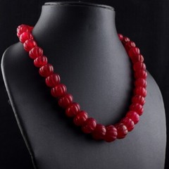 Most Outstanding Carved Red Ruby 623.00 Cts Beaded Necklace Jewelry VK 21 E612