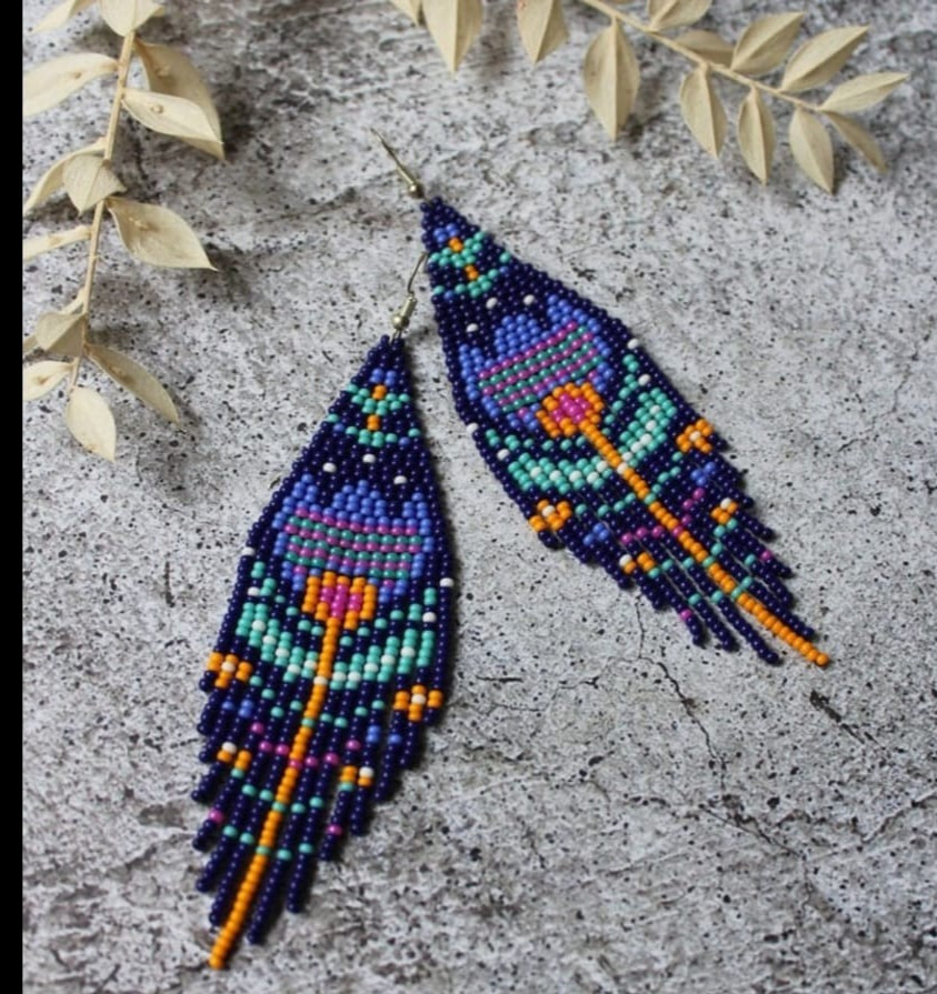 Handmade Seed Bead Fringe Earrings – Long Tassel Beaded Jewelry for Women