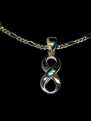 Abalone Infinity 925 Solid Sterling Silver Necklace