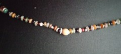 Petrified Wood Pendant Beaded Necklace