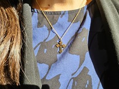 Gold-Finish Stainless Steel Orthodox Christian Cross Pendant with 18″ Chain