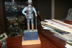 Rare Texas Rangers 1880 # 9 Statue by GENE DEVENY Hand Crafted From Wood