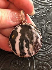 White Buffalo Turquoise Full Moon Pendant Raindrop Bezel 1.75″ Artisan Made