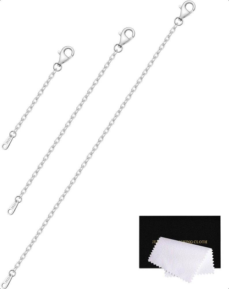 VANBARIS Sterling Silver Necklace Extenders for Women 2 3 4 inch,