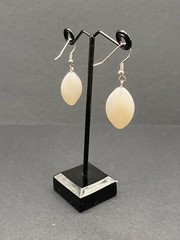 Earrings Silver Plated Rose Quartz