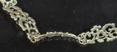 EARLY MARKSZ STERLING SILVER 925 ABSTRACT FREEFORM LINK BRACELET 7.5” VINTAGE