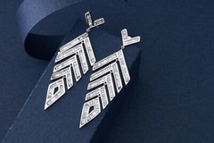 Luxury Handmade Dangle Style Fancy Shape 1.23CT Cubic Zirconia Fashion Earrings
