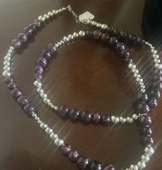 Karla Jordan Riverstone Bead Necklace Unique Art To Wear 22”