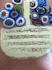 Murano Enamel Copper Millefiori Glass Pendant Flower Basket impressionism