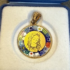 Vintage Antica Murrina Veneziana Virgin Mary Pendant (Boxed & Guaranteed)