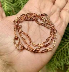 16 inch Pure Copper Floral Cable Chain Necklace Healing Copper Jewelry Spiritual