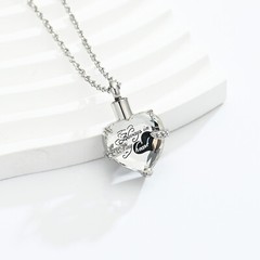 Crystal Cremation Jewelry for Ashes – Heart Urn Pendant Memorial Ashes Necklace