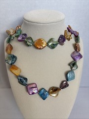Natural Shell Multicolor Nugget Necklace