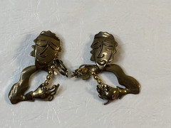 Luna Parc Bronze Earrings VB Veedra Ricky Boscarino Artisan Clip Ons Man Articul