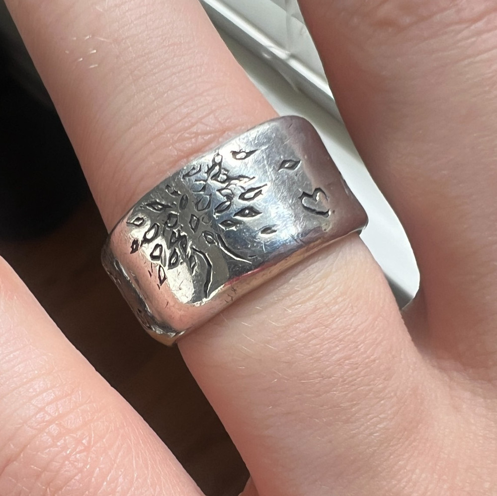 Jes Maharry Sterling Silver Strength Ring ~8 Sundance Tree Horse Artisan Jewelry