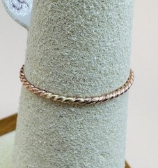Gold Plated Tensor Stacking Ring Twisted Braided Rope Design Size 5