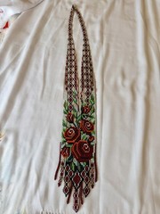 Traditional Ukrainian Gerdan Necklace made of Czech Seed Beads