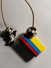 FIFA WORLD CUP 2026 FIMO FLAG BLOCK & FOOTBALL CHARMS LEATHER CORD NECKLACE