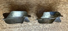 Large African Fulani Tribal Lightweight Gold Washed Brass Metal Earrings Africa