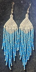 Handmade Japanese Seed Bead Bohemian Native Style Tassel Fringe Earrings